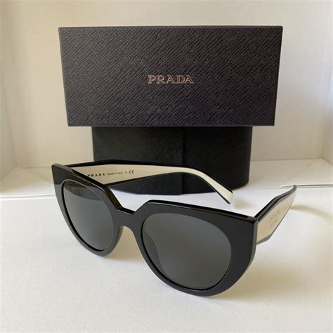 prada black and white sunglasses|Prada sunglasses at costco.